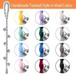 GINIDEAR Dog Bells to Go Outside & Puppy Potty Training, Adjustable Dog Door Bell Ring to Go Potty, Handmade with Premium Yarn. Twisted Style, Beige