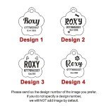 Dog Tags Personalized for Pets Dog Tag Cat Tags Personalized Dog Name Tags Personalized Dog Tags Custom Dog Tags Dog ID Tags Engraved Small Glitter Bling Paw Print(Pink Design 4)