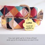 Paw Shape Dog ID Tag Stainless Steel Custom Laser Engraved, Cute Bling Glitter Pet Name Tags Personalized with Durable Engraving (Gold Sparkly Paw)