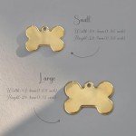 MEOW the WOOF Flower Crown Pattern Art Design - Customizable Bone Cats Dogs ID Tags - Stainless Steel Deep Engraving
