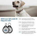 ilFindYou Dog Tags Personalized, QR Code Pet ID Tags for Dog Collar, Online Profile, Scan Location Alerts, Black