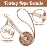 EXPAWLORER Dog Collar and Leash Set - Classic Plaid Puppy Bow Tie and Cat Bandana Collar with Bell, Pet Leash Tangle Free, Adjustable for Small Medium Large Pets, Holiday Ideal Gift