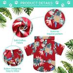 Weewooday 4 Pieces Small Pet Summer T-Shirts Hawaii Style Floral Pet Dog Shirt Breathable Cool Clothes Beach Seaside Puppy Sweatshirt for Puppy(Cute Style,Medium)