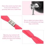 Frienda 4 Pieces Dog Bathing Tether with Suction Cup Pet Dog Grooming Tub Restraint Loops and Adjustable Cat Fixed Safety Rope for Pet Shower Bathing Grooming(Blue Black Pink)