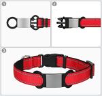 Taglory Silent Slide On Puppy Dog Cat ID Tags,Personalized Laser Engraved On Collar,Elastic Silicone Band and Stainless Steel Name Plate,Universal Design for Most Style Pet Collars (Black, 1Pack)