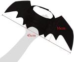 ISMARTEN Bat Wings Costume, Small, Black Felt, for Dogs & Cats, Halloween Pet Apparel
