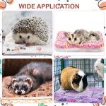 4 Pack Ultra Soft Dog Cat Bed Mat with Cute Prints Reversible Fleece Dog Crate Kennel Pad Cozy Washable Thickened Hamster Guinea Pig Pet Bed Mat for Small Animals(13 x 10 Inches,Vivid Color)