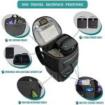 PetAmi Dog Travel Bag Backpack, Airline Approved Dog Bags for Traveling, Puppy Diaper Bag Supplies, Pet Camping Essentials Hiking Accessories Dog Mom Gift, Food Container, Collapsible Bowls, Dark Gray