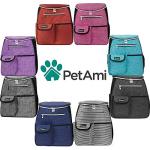PetAmi Dog Travel Bag Backpack, Airline Approved Dog Bags for Traveling, Puppy Diaper Bag Supplies, Pet Camping Essentials Hiking Accessories Dog Mom Gift, Food Container, Collapsible Bowls, Dark Gray