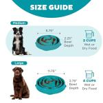 Outward Hound Slow Feeder Dog Bowl - Turquoise