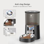 PETULTRA Automatic Cat Feeder: 4L Timed Cats Food Dispenser Programmable 1-6 Meal for Cat and Small Medium Dog- Auto Pet Feeder Easy to Set Up Dual Power Supply with Desiccant Bag| Detachable Washable