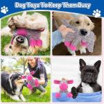 loncoldy Plush Chew Toys for Large Dogs, Tough Crinkle Stuffed Animal Squeaky Interactive Toys for Small Medium Large Dogs, Keep Them Busy, Big Pet Toys