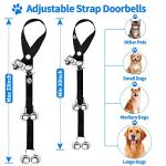 JIMEJV 2 Pack Dog Doorbells, Pet Training Bells for Go Outside Potty Training and Communication Device Large Loud Dog Bell Cat Puppy Interactive Toys Adjustable Strap Door Bell