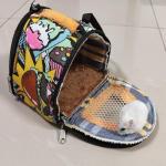 Hamiledyi Hamster Carrier Bag Gerbil Outgoing Travel Pouch Sugar Glider Breathable Carrying Strap with Zipper Suitable for Rat Hamster Mice