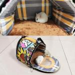 Hamiledyi Hamster Carrier Bag Gerbil Outgoing Travel Pouch Sugar Glider Breathable Carrying Strap with Zipper Suitable for Rat Hamster Mice