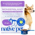 Native Pet WonderGland - Dog Anal Gland Treatment Using Fiber for Dogs - Prevent Scooting for Dogs Anal Gland Supplement Including Dog Gut Health Probiotics for Anal Gland Support - 30 Scoops