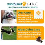 1TDC WorksSoWell Dual Action Joint Supplement for Dogs & Cats - Hip and Joint Supplement for Large Breed & Small Breed - Also Great for Oral Health - Muscle & Stamina Recovery & Arthritis - 120ct