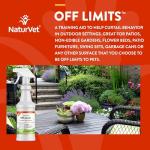 NaturVet Off Limits Pet Training Spray for Dogs & Cats – Deters Pets from Outdoor Areas – Includes Herbal Extracts – Non-Staining Sprays for Training Pets – 32 Fl. Oz.