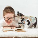 Saintrygo 10 Pcs Lovely Puppy Shirts Print Dog Clothes Breathable Summer Pet Cartoon Dog Shirt Clothes Sweatshirt for Puppy Cartoon Shirt Sweatshirt to Cat(Medium)