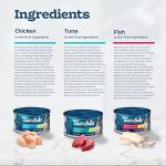 Blue Buffalo Tastefuls Flaked Wet Cat Food Variety Pack, Made with Natural Ingredients, Tuna, Chicken, Fish & Shrimp, 3-oz Cans (12 Count, 4 of Each)