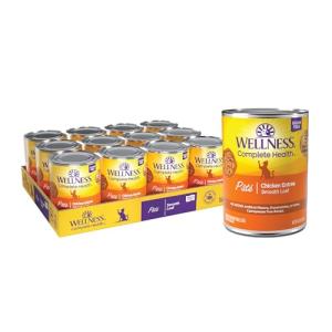 Wellness Complete Health Pate Adult Wet Cat Food, Natural, Protein-Rich, Grain Free, 12.5 Ounce, 12 Pack, (Chicken)