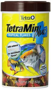 Tetra TetraMin Plus Tropical Flakes 2.2 Ounces, Nutritionally Balanced Fish Food With Added Shrimp