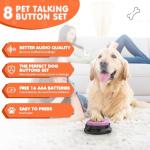 DCIAER Dog Buttons for Communication,Talking Buttons for Dogs,8 Recordable Sound Buttons + 24 Scene Patterns + 1 Dog Button Mat+ 16 AAA Batteries，30 Seconds Dog Buttons for Pet Sound Training Toy