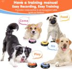 DCIAER Dog Buttons for Communication,Talking Buttons for Dogs,8 Recordable Sound Buttons + 24 Scene Patterns + 1 Dog Button Mat+ 16 AAA Batteries，30 Seconds Dog Buttons for Pet Sound Training Toy