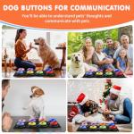 DCIAER Dog Buttons for Communication,Talking Buttons for Dogs,8 Recordable Sound Buttons + 24 Scene Patterns + 1 Dog Button Mat+ 16 AAA Batteries，30 Seconds Dog Buttons for Pet Sound Training Toy