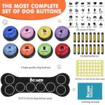 DCIAER Dog Buttons for Communication,Talking Buttons for Dogs,8 Recordable Sound Buttons + 24 Scene Patterns + 1 Dog Button Mat+ 16 AAA Batteries，30 Seconds Dog Buttons for Pet Sound Training Toy
