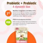 Pet Naturals Daily Probiotic for Dogs, Duck Flavor, 160 Chews - 120M CFUs Pre and Probiotics for Dogs Digestive Health, Gut Health, Immune Support, Diarrhea, Allergies and Itching