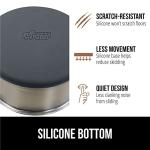 GORILLA GRIP Set of 2 Dog Bowls, Heavy Duty Metal Food and Water Bowl for Feeding Dogs and Cats, Dishwasher Safe, Rust Resistant Stainless Steel, BPA Free Rubber Base, Holds 2 Cups (16 fl oz), Gray