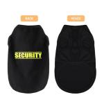 Discover Cozy Cotton Canine Wear: Soft, Lightweight, and Breathable Dog Shirt Vest with Eye-Catching Graphics(Security), Keeping Your Furry Friend Warm and Comfy! Black M