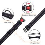 Reflective Dog Collar and Leash Set with Safety Locking Buckle Nylon Pet Collars Adjustable for Small Medium Large Dogs 3 Sizes(Black&S)