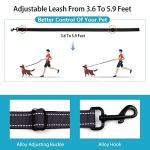 Reflective Dog Collar and Leash Set with Safety Locking Buckle Nylon Pet Collars Adjustable for Small Medium Large Dogs 3 Sizes(Black&S)