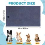 WOUSEDO Microfiber Dog Towels for Drying Dogs,40'' X 23.6'', Super Absorbent and Soft Pet Grooming Towel, Perfect Shower & Bath Supplies for Dogs(2-Pack Grey)