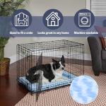 MidWest Homes for Pets QuietTime Fashion Dog Bed – Blue Faux Fur Bolster, Ultra-Soft and Machine Washable, Fits 24-Inch Crates and Carriers, for Small Breed Dogs