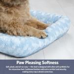 MidWest Homes for Pets QuietTime Fashion Dog Bed – Blue Faux Fur Bolster, Ultra-Soft and Machine Washable, Fits 24-Inch Crates and Carriers, for Small Breed Dogs