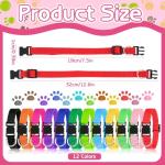 GGSTDDUP 36 Pcs Puppy Collar and Leash Set, Adjustable Colorful Dog Collar and Leash Quick Release Clip Buckle Puppy Collars Whelping Collar for Small Medium Dogs Walking Training