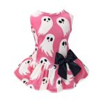 Fitwarm Halloween Ghost Dog Dress, Funny Dog Halloween Costumes, Doggy Clothes for Small Dogs Girl, Pet Apparel, Pink, White, Black, Small