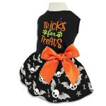 Halloween Dog Dress, Holiday Cat Cotton Outfits Skull Skirt for Small Boys and Girls Puppies Pets Doggie