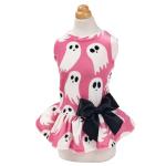 Fitwarm Halloween Ghost Dog Dress, Funny Dog Halloween Costumes, Doggy Clothes for Small Dogs Girl, Pet Apparel, Pink, White, Black, Small