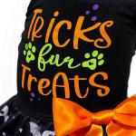 Halloween Dog Dress, Holiday Cat Cotton Outfits Skull Skirt for Small Boys and Girls Puppies Pets Doggie