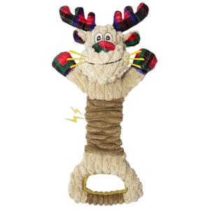 LSSYYQQ Dog Toys Squeaky Interactive Puppy Teething Chew Toy Deer Shape with Crinkle Sound Paper Tail Stuffed PP Cotton,Keep Them Busy, for Large Medium Small Breeds Indoor Play