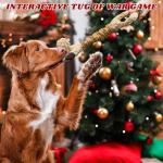 LSSYYQQ Dog Toys Squeaky Interactive Puppy Teething Chew Toy Deer Shape with Crinkle Sound Paper Tail Stuffed PP Cotton,Keep Them Busy, for Large Medium Small Breeds Indoor Play