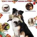 LSSYYQQ Dog Toys Squeaky Interactive Puppy Teething Chew Toy Deer Shape with Crinkle Sound Paper Tail Stuffed PP Cotton,Keep Them Busy, for Large Medium Small Breeds Indoor Play