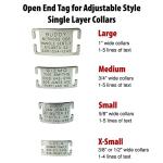 Boomerang Tags Dog Tags Engraved for Pets - Lasts Your Pets Lifetime - Silent Pet Tag, Dog Name Tag Personalized, Durable Stainless Steel Custom ID (Open End Large for 1 Inch Snap Style Collars)