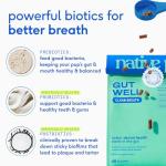 Native Pet GutWell Clean Breath - Dog Breath Freshener & Dog Dental Powder - Teeth Cleaning to Reduce Plaque & Tartar - Promotes Fresh Breath with Targeted Triple-biotic Dental Care Blend - 60 Scoops