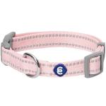 Blueberry Pet Essentials Matching Dog Collar & Leash Set | Pastel Reflective Adjustable Collar with 4 ft Lead for Large Dogs, Baby Pink