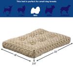 MidWest Homes for Pets Small QuietTime Deluxe Mocha Ombré Swirl Plush Pet Bed, Machine Washable, Non-Skid Bottom, Soft Crate Mat for 24-inch Crates